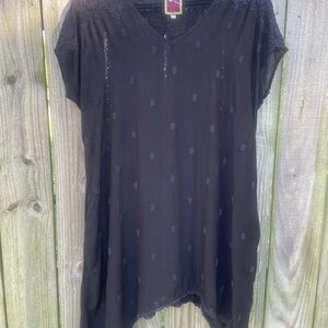 Elegant Black Lace Women's Top